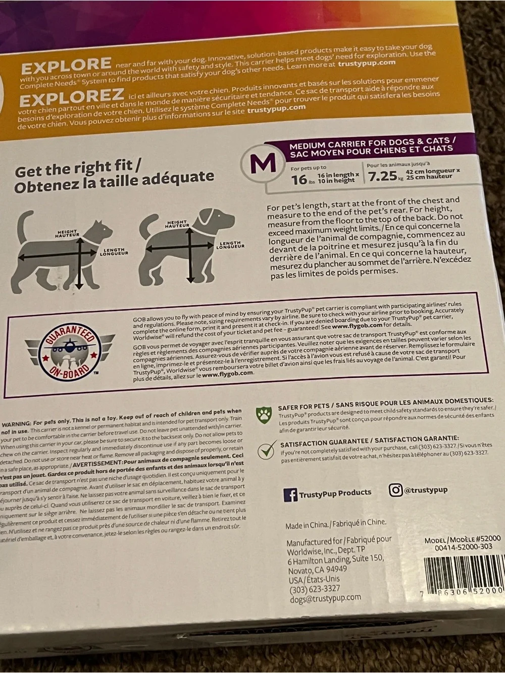 Trusty Pup Easy Explorer Secure Mesh Carrier for Cats and Dogs - NEW